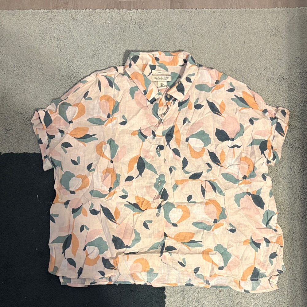 Rachel Zoe Multicolor Floral Button Down Shirt